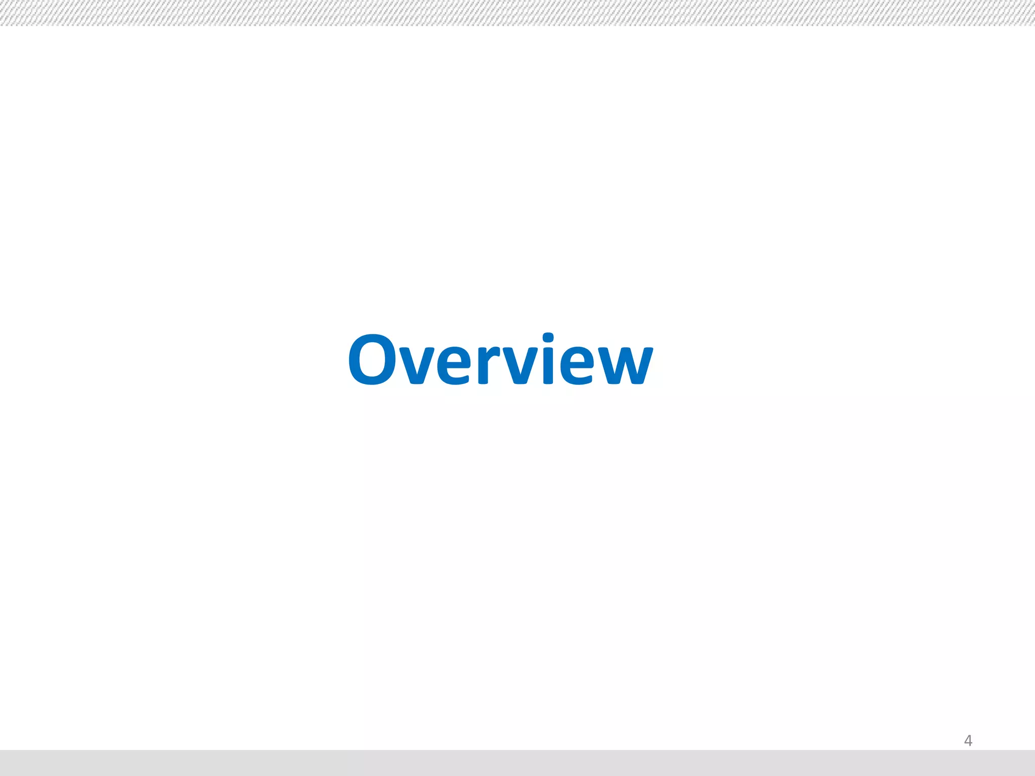 Overview



           4
 