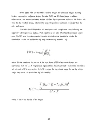 discrete wavelet transform based satellite image resolution enhancement ...