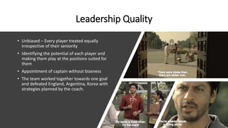 Chak De India | Organizational Development & Change Management | PPTX