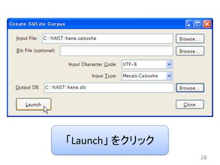 「Launch」 をクリック
                 28
 
