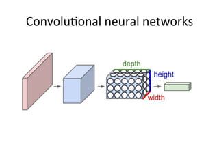 Convolu6onal	
  neural	
  networks	
  
 