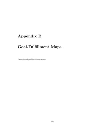 Appendix B
Goal-Fulﬁllment Maps
Examples of goal-fulﬁllment maps.
165
 