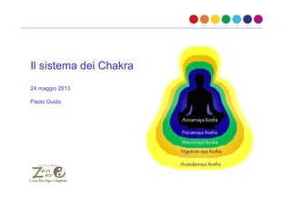 Il sistema dei Chakra
24 maggio 2013
Paolo Guido
 