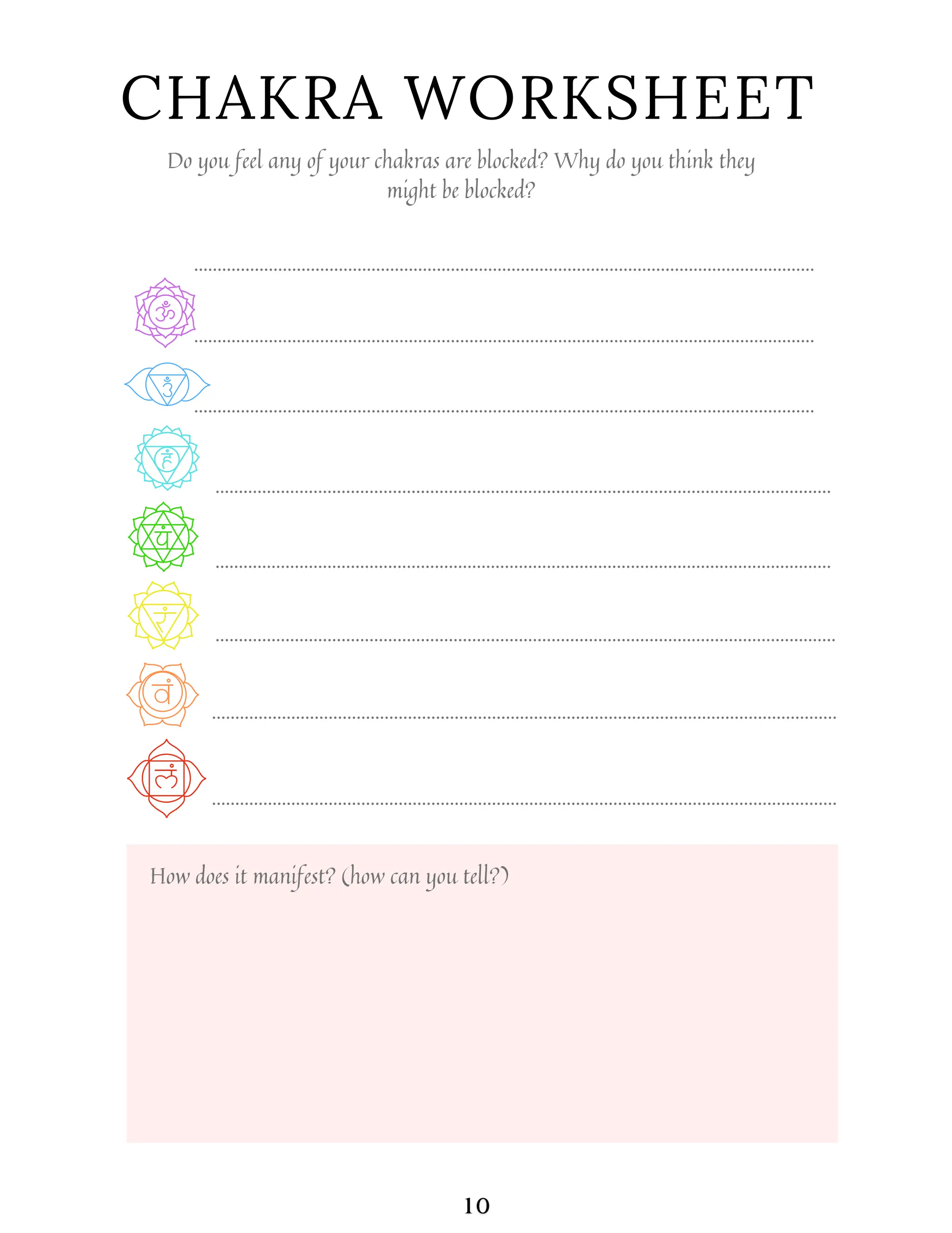 Chakra Healing Made Easy Planner US Letter Size | PDF