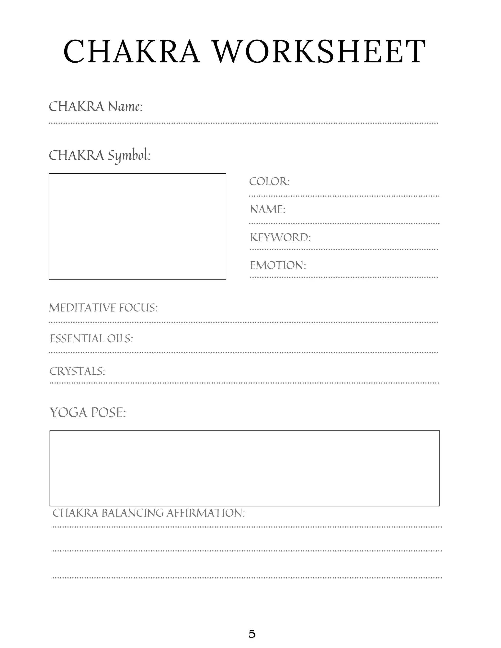 Chakra Healing Made Easy Planner US Letter Size | PDF