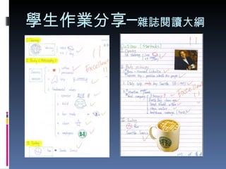 學生作業分享─ 雜誌閱讀大綱 