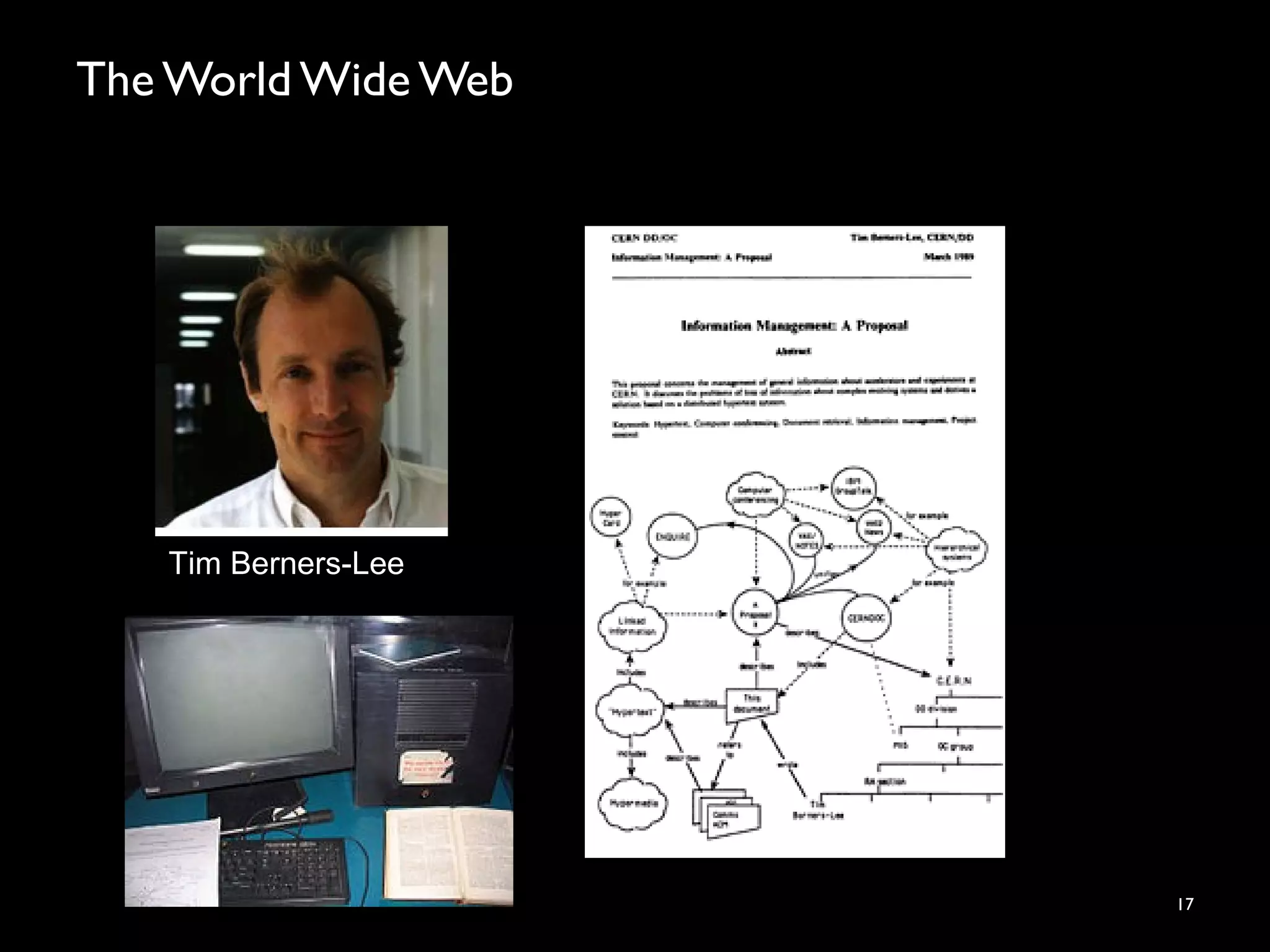 The World Wide Web
17
Tim Berners-Lee
 