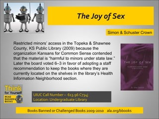 Simon Minor Challenged & banned books 2010 | PPT