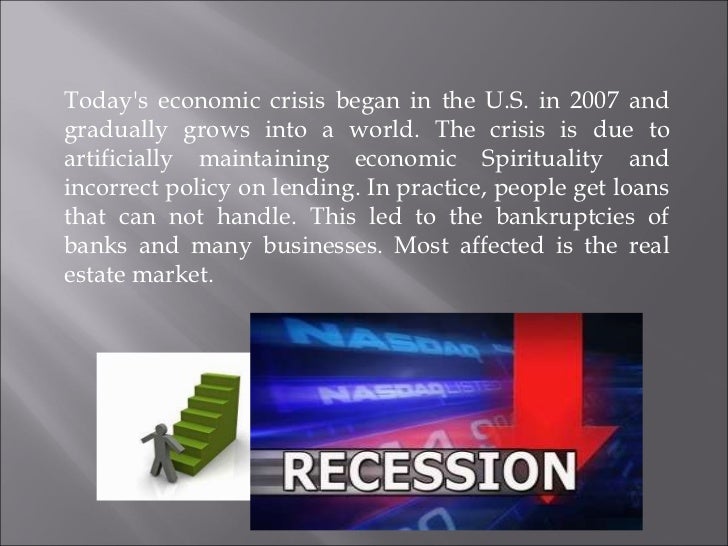 The Economic Crisis Is the Greater Challenge