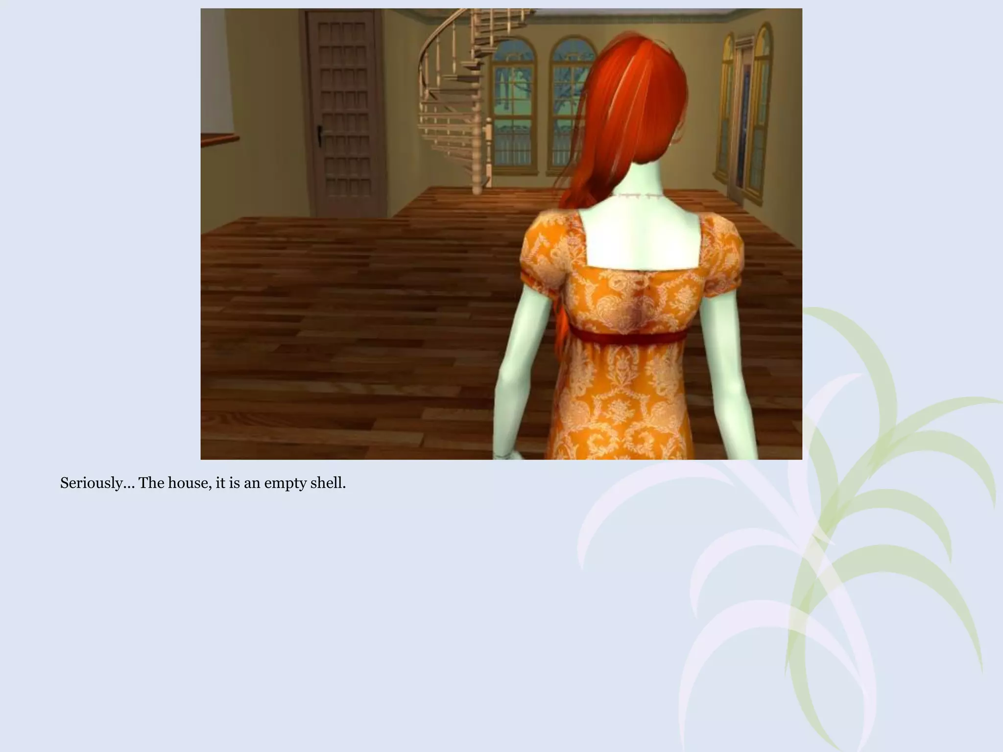 Seriously... The house, it is an empty shell.

 