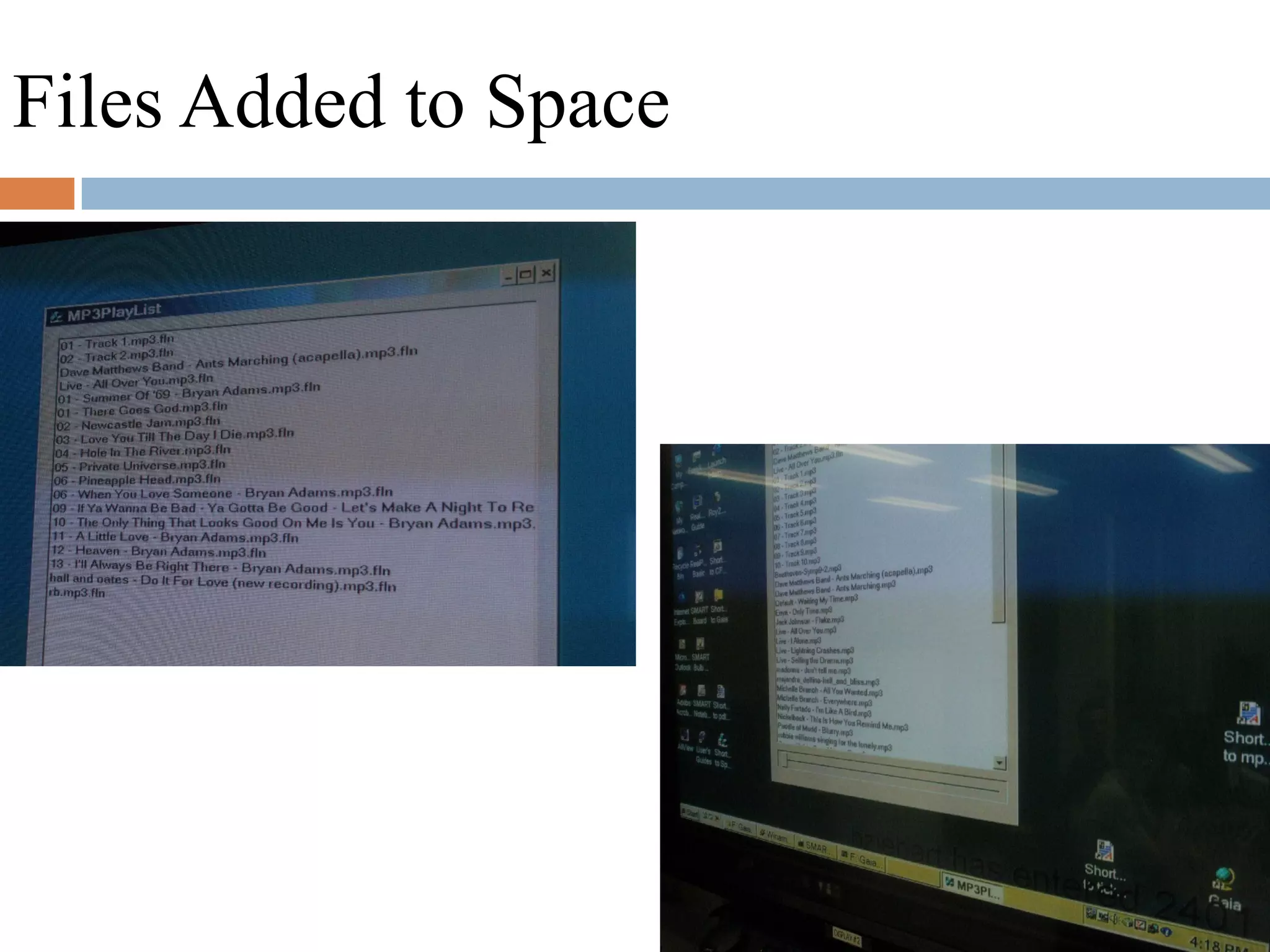 Files Added to Space
 