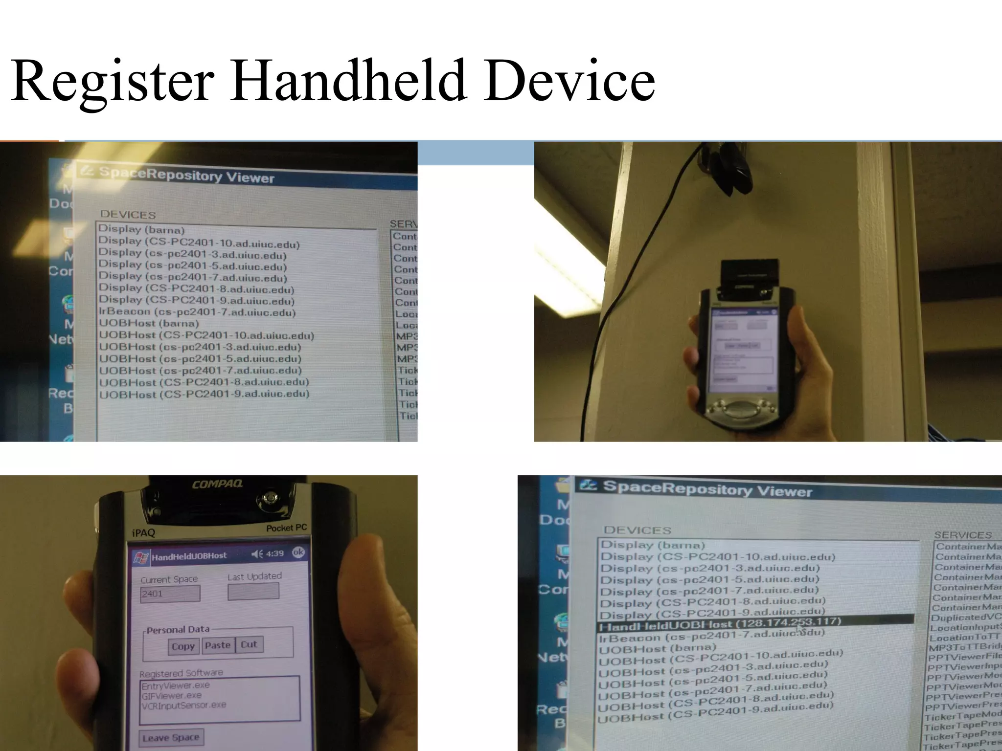 Register Handheld Device
 