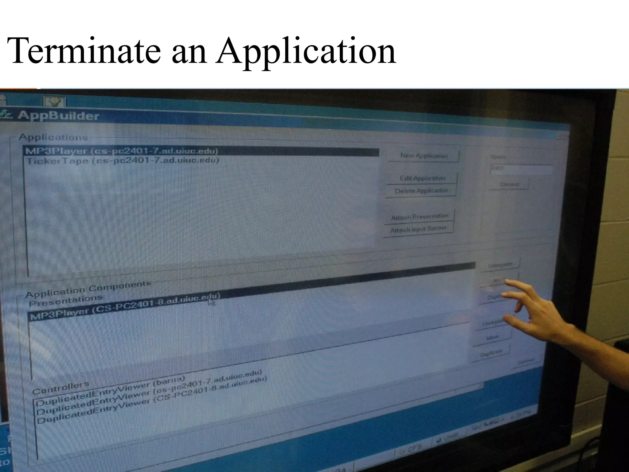 Terminate an Application
 