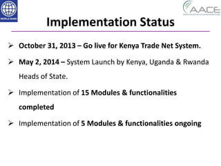 Challenge of implementation of single window in kenya 2014 | PDF