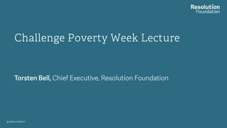Challenge Poverty Week Lecture