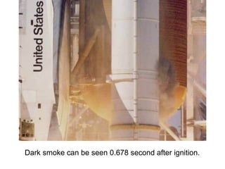 Dark smoke can be seen 0.678 second after ignition. 
