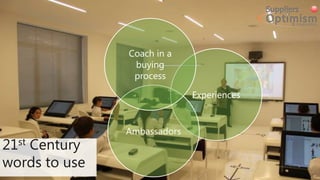 Experiences
Ambassadors
Coach in a
buying
process
21st Century
words to use
 