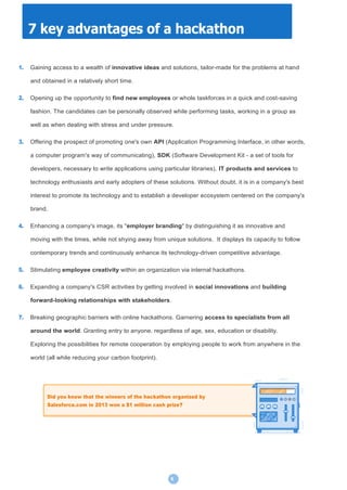 Bring CSR activities to another level - HACKATHONS | PDF