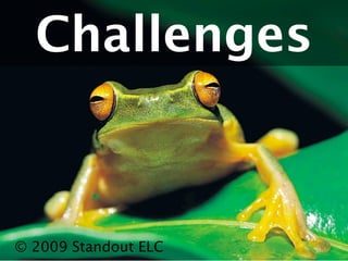 Challenges



© 2009 Standout ELC
 