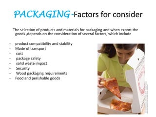 Challenges and innovation in packaging | PPTX