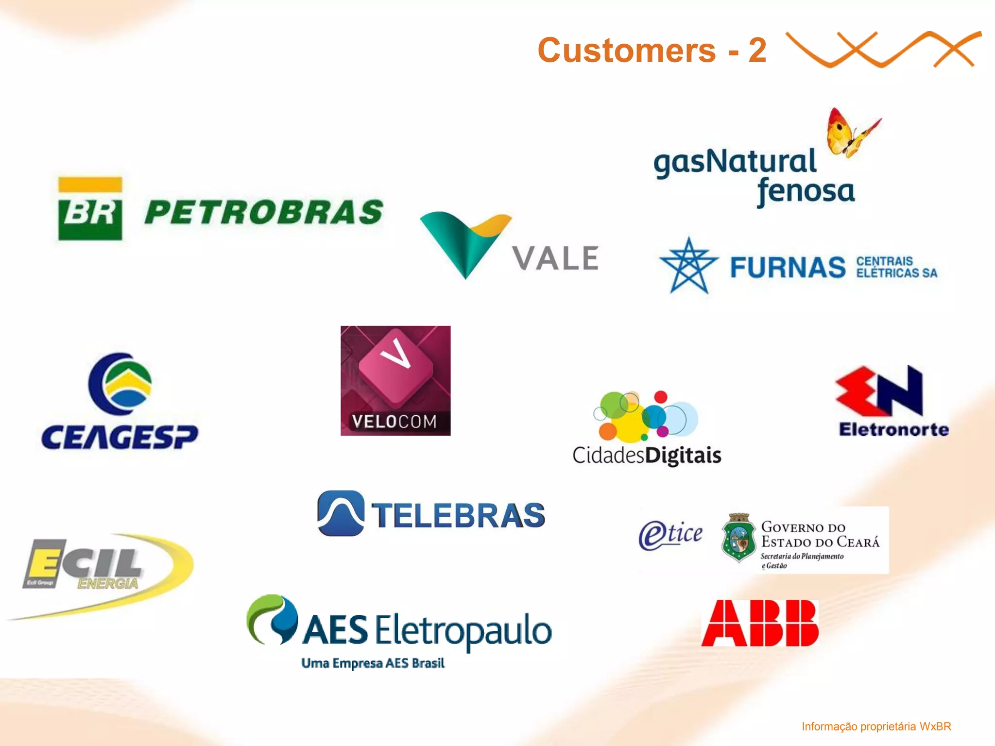 Informação proprietária WxBR 
Customers - 2  
