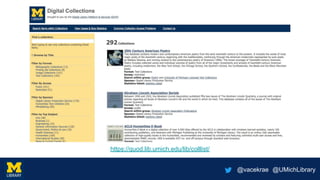 @vacekrae @UMichLibrary
https://quod.lib.umich.edu/lib/colllist/
 