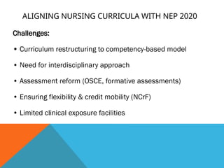 Challenges and Opportunities in Implementing NEP 2020 for Nursing ...