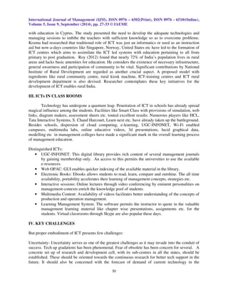 Challenges and opportunities of ict in management education | PDF