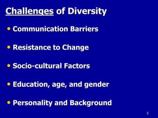 Challenges benefits of cultural diversity (1) | PPTX