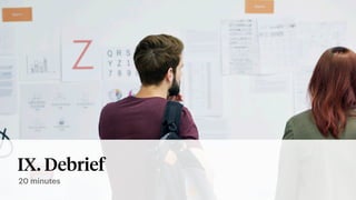 IX. Debrief
20 minutes
 