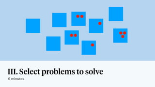 III. Select problems to solve
6 minutes
 