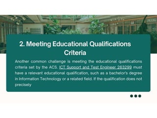 Challenges Faced by ICT Support and Test Engineers 263299 in ACS Skill ...