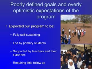 Challenges faced in supporting peer educators in tanzanian primary ...