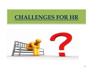 CHALLENGES FOR HR
 