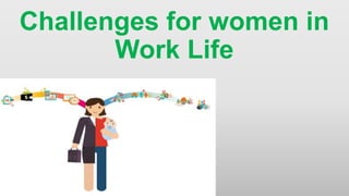 Challenges for women in
Work Life
Usman Akbar
Dr Rana Fayyaz Ahmad
Dr Amjad Sohail
Ms. Farhat
SOMC33
 