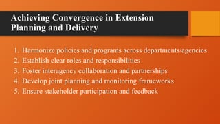 Program Convergence challenges in co-ordination; Achieving convergence in extension.pptx
