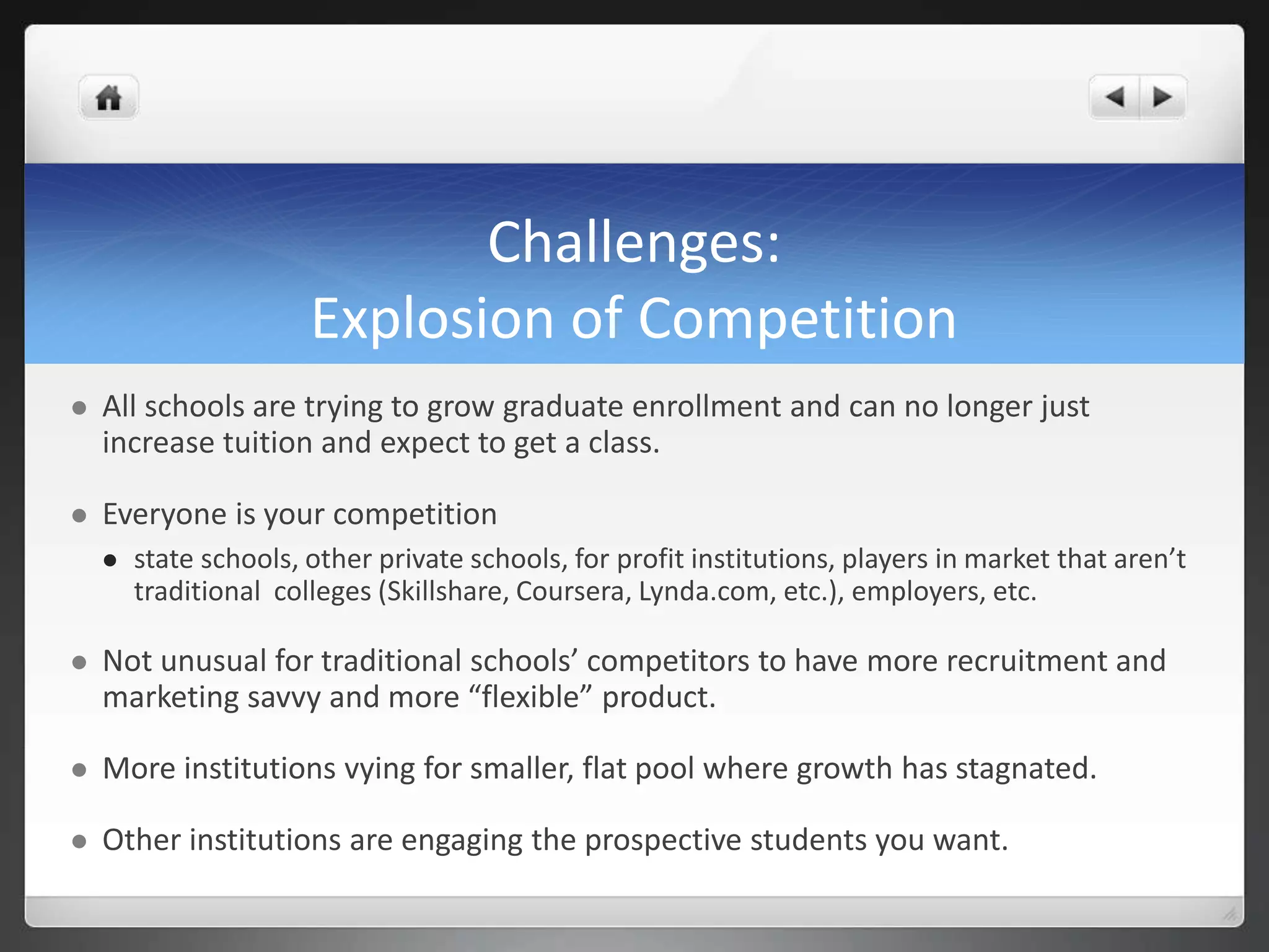 Challenges in Graduate Admissions | PPT