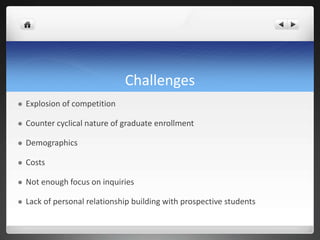 Challenges in Graduate Admissions | PPT