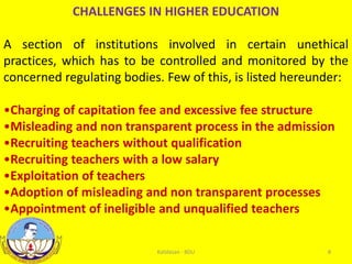 Challenges in higher education with special reference to physical ...