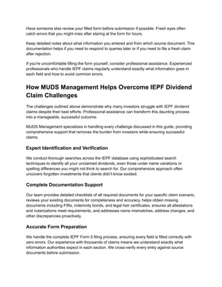 Iepf Form.pdf Challenges in IEPF Dividend Claims and How to Overcome Them | PDF