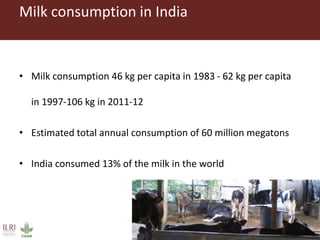 Challenges in intensifying India smallholder dairy production: Health risks and productivity gaps