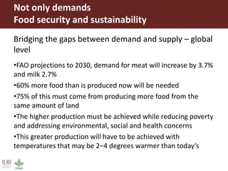 Challenges in intensifying India smallholder dairy production: Health risks and productivity gaps