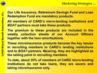CARD MBA: Challenges in marketing microinsurance products | PPT