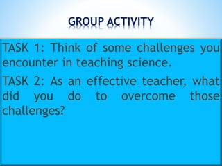 Challenges in Teaching Science in K to 12 | PPTX