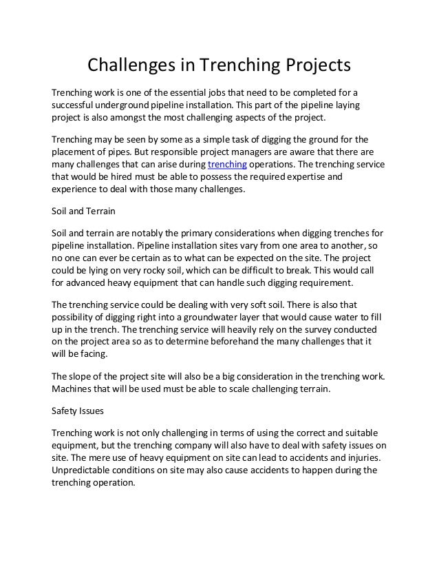 trenching challenge cycling