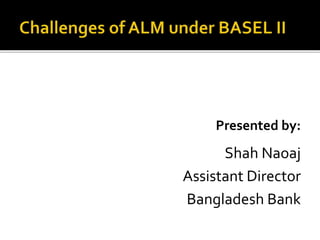 Presented by:
Shah Naoaj
Assistant Director
Bangladesh Bank
 