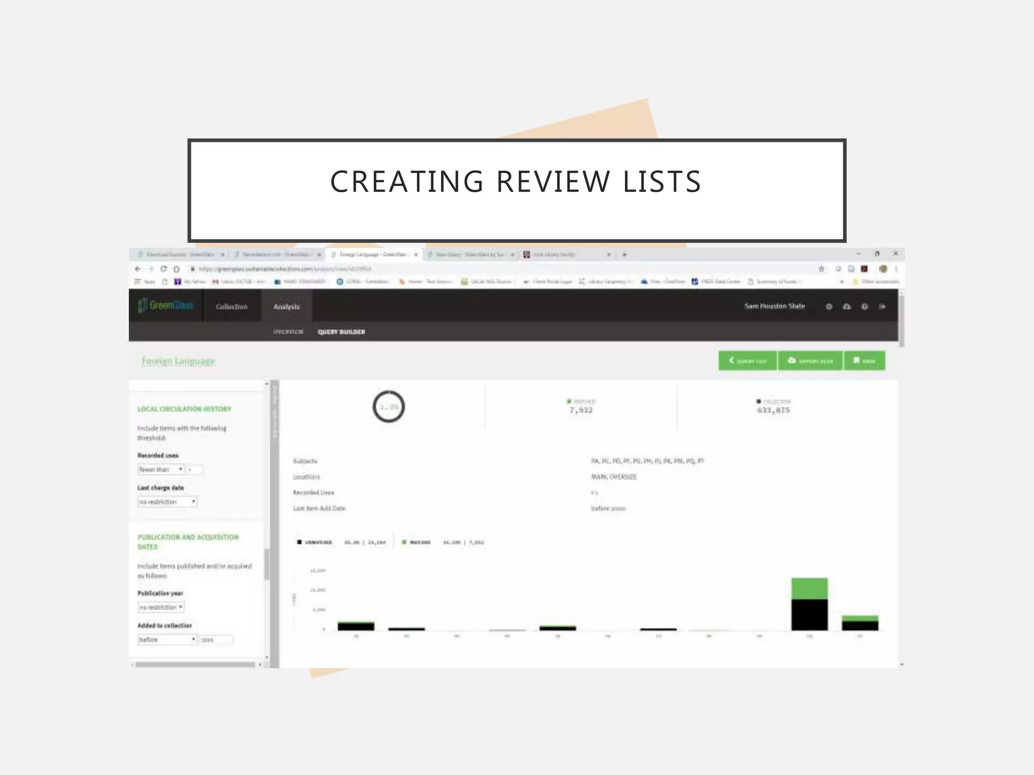 CREATING REVIEW LISTS
 