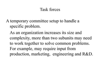 Task Force Org Design Challenges of organizational design | PPTX