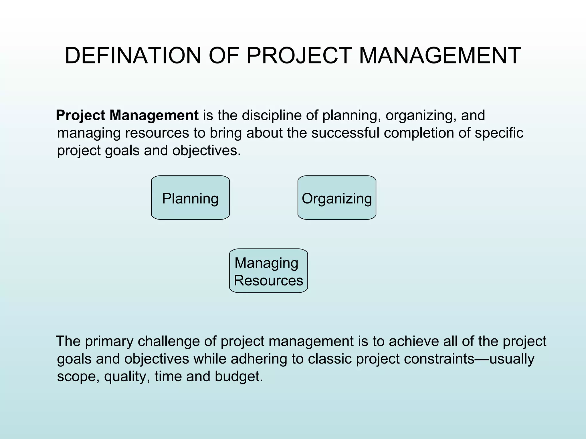 Challenges Of Project Management | PPT