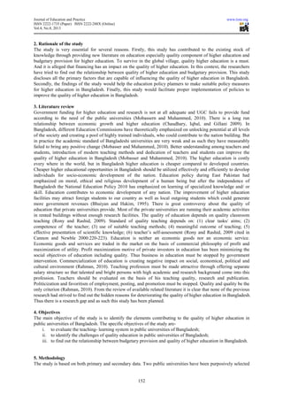 Challenges of quality higher education in bangladesh a study on public ...